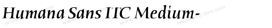 Humana Sans ITC Medium字体转换